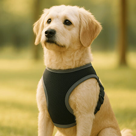 Beylini S-M-L Yıkanabilir Mesh Fileli Göğüs Tasması Nefes Alabilir Terletmez Dayanıklı Klipslı Cırtlı Tasma