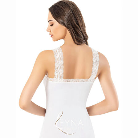  BUTİK Modal Kumaş V Yaka Dantel Askılı Kutu Ambalajlı Kadın Atlet