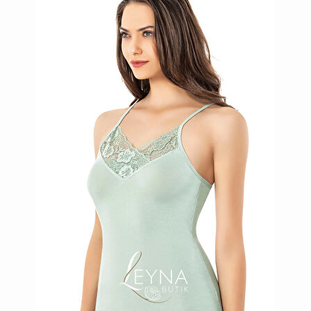 Kadın Modal Kumaş Dantelli Ip Askılı Kutu Ambalajlı Modelli Atlet