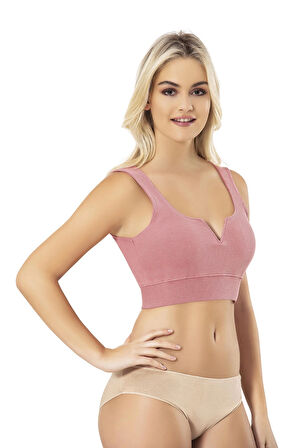 Pamuklu Penye Kaşkorse Kumaş Sabit Pedli V Yaka Yarım Atlet