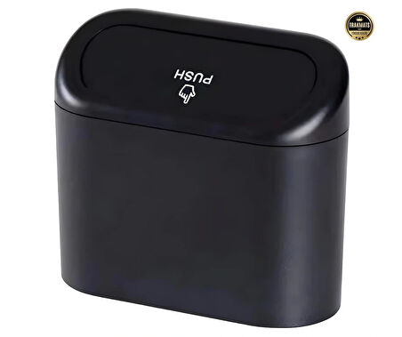 Ford Connect 2002-2003-2004-2005-2006-2007-2008-2009-2010-2011-2012-2013 Oto Araba Çöp Kutusu Organizer İtme Kapaklı Çöp Kovası Siyah