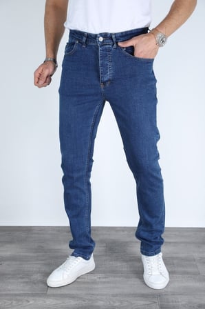 Erkek Regular Fit Rahat Kesim Esnek Likralı Denim Jeans Kot Pantolon
