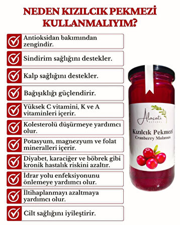 %100 Doğal Kızılcık Pekmezi Yüksek Vitamin ve Antioksidan Kaynağı