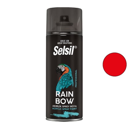 Selsil Kırmızı Renk Aerosol Boya 400 ml 12'li Paket