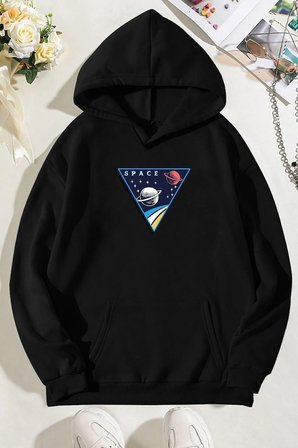 Unisex Space Baskılı Sweatshirt