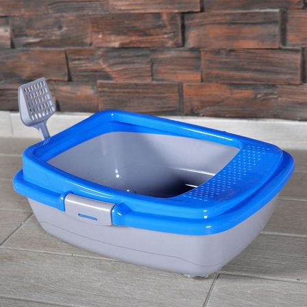 Karamel Pet Izgaralı Açık Kedi Tuvaleti Çeşitli Renklerde + Kürek Hediyeli - KP-ARS-TVLT-KRSK