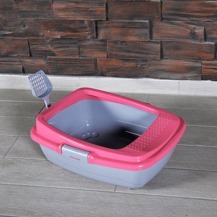 Karamel Pet Izgaralı Açık Kedi Tuvaleti Çeşitli Renklerde + Kürek Hediyeli - KP-ARS-TVLT-KRSK