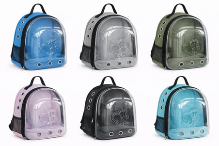 KP Kalpli Patili Astronot Şeffaf Taşıma Sırt Çantası Siyah 24x32x42 cm - KP-ASTRNTKLP-SYH