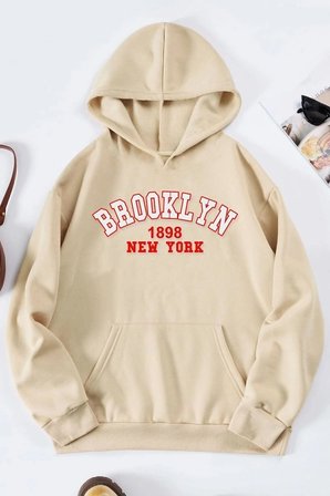 Unisex Brooklyn Baskılı Sweatshirt