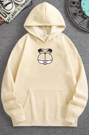 Unisex Garfield Baskılı Sweatshirt
