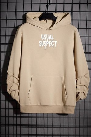 Unisex Usual Suspect Sırt Baskılı Sweatshirt