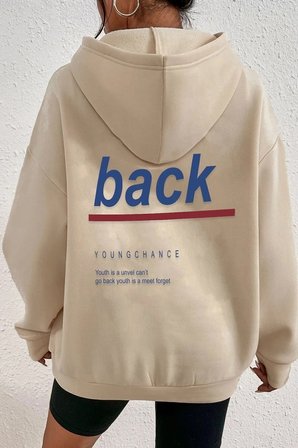 Unisex Back Sırt Baskılı Sweatshirt