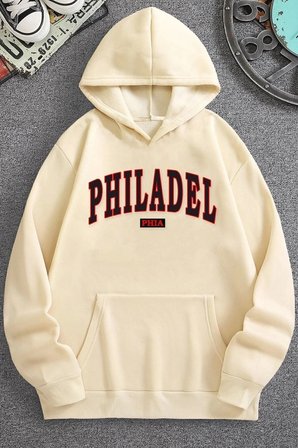 Unisex Philadelphia Baskılı Sweatshirt