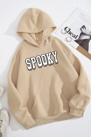 Unisex Spooky Baskılı Sweatshirt