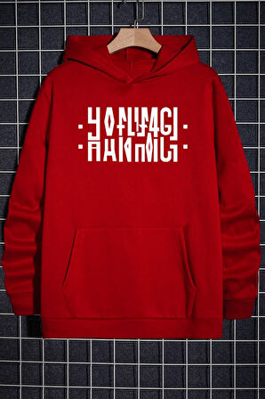 Uyguntarz Hanımcı Yazılı Katlamalı Sweatshirt