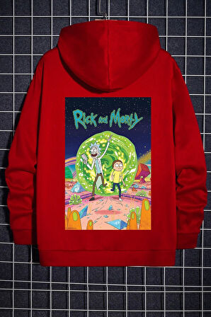 Unisex Rick and Morty Baskılı Sweatshirt