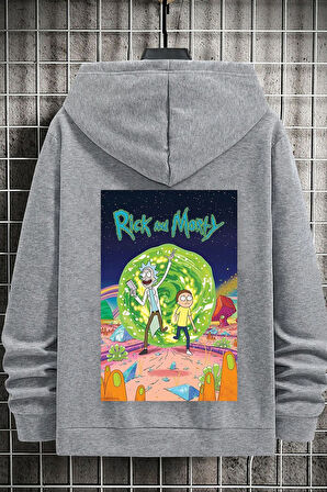 Uyguntarz Unisex Rick and Morty Baskılı Sweatshirt