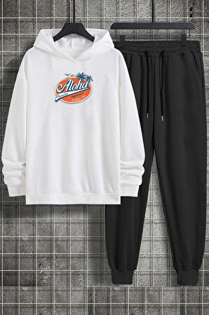 Uyguntarz Unisex Aloha Baskılı Eşofman Takımı