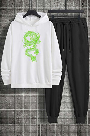 Uyguntarz Unisex Chinese Dragon Baskılı Eşofman Takımı