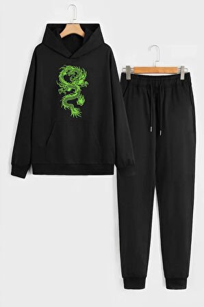 Uyguntarz Unisex Chinese Dragon Baskılı Eşofman Takımı