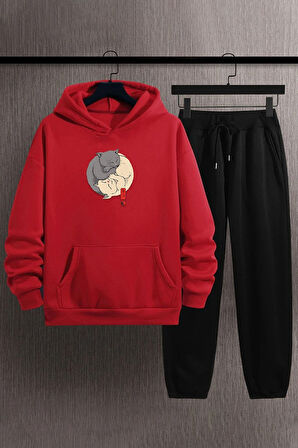 Uyguntarz Unisex Shinobi Kedi Baskılı Eşofman Takımı