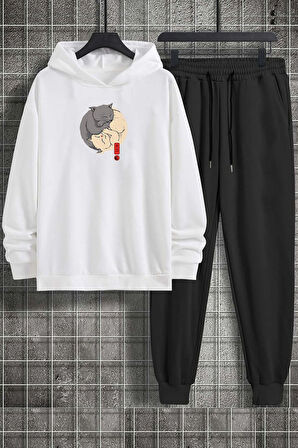 Uyguntarz Unisex Shinobi Kedi Baskılı Eşofman Takımı