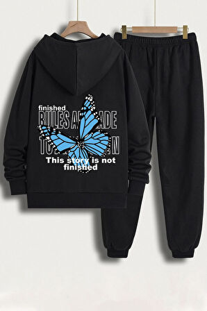 Uyguntarz Unisex Kelebek Baskılı Eşofman Takımı