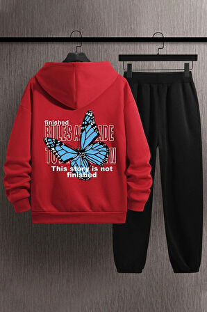 Uyguntarz Unisex Kelebek Baskılı Eşofman Takımı