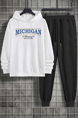 Unisex Michigan Baskılı Eşofman Takımı