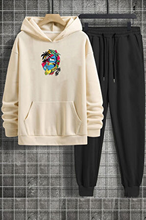 Uyguntarz Unisex Crazy Banana Baskılı Eşofman Takımı