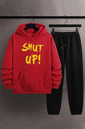 Unisex Shut Up Baskılı Eşofman Takımı