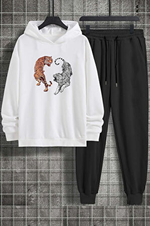 Uyguntarz Unisex Tiger Baskılı Eşofman Takımı