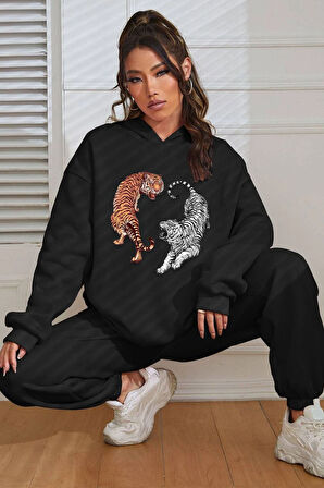 Uyguntarz Unisex Tiger Baskılı Eşofman Takımı
