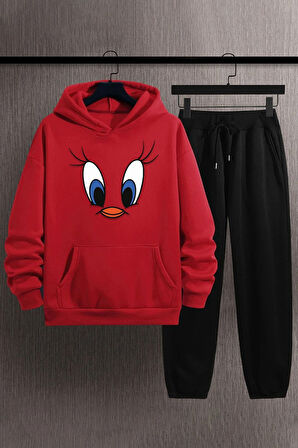 Uyguntarz Unisex Tweety Baskılı Eşofman Takımı