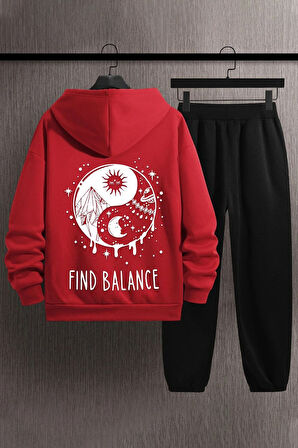 Uyguntarz Unisex Yin & Yang Baskılı Eşofman Takımı