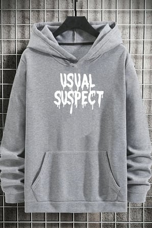 Unisex Usual Suspect Sırt Baskılı Sweatshirt