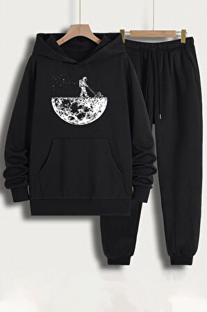 Uyguntarz Unisex Uzay Temalı Baskılı Eşofman Takımı