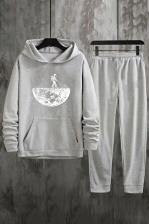 Uyguntarz Unisex Uzay Temalı Baskılı Eşofman Takımı