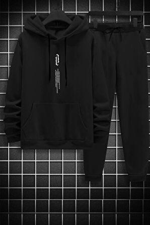 Uyguntarz Unisex Göğüs Dikey Baskılı Eşofman Takımı