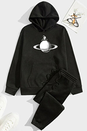 Uyguntarz Unisex Astronaut Rides Baskılı Eşofman Takımı