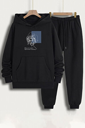 Uyguntarz Unisex Minimal line drawing Eşofman Takımı