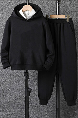 Uyguntarz Unisex Butterfly & Letter Graphic Baskılı Eşofman Takımı