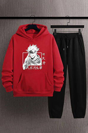 Uyguntarz Unisex Jujutsu Kaisen Baskılı Eşofman Takımı