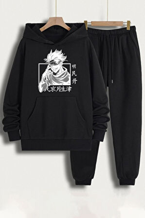 Uyguntarz Unisex Jujutsu Kaisen Baskılı Eşofman Takımı