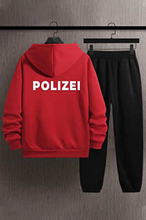 Unisex Polizei Sırt Baskılı Eşofman Takımı