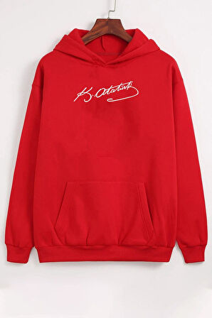 Uyguntarz Unisex K.Atatürk imza Baskılı Sweatshirt