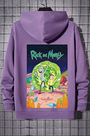 Unisex Rick And Morty Baskılı Sweatshirt