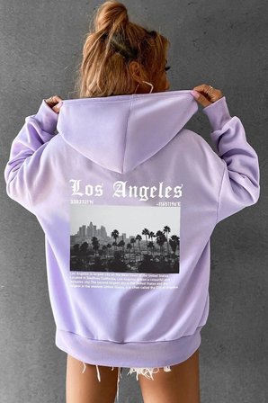 Unisex Los Angles Baskılı Sweatshirt