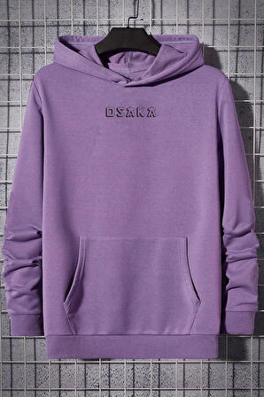 Unisex Osaka Baskılı Kapüşonlu Sweatshirt