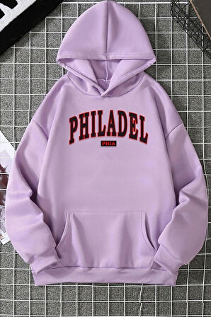 Unisex Philadelphia Baskılı Sweatshirt